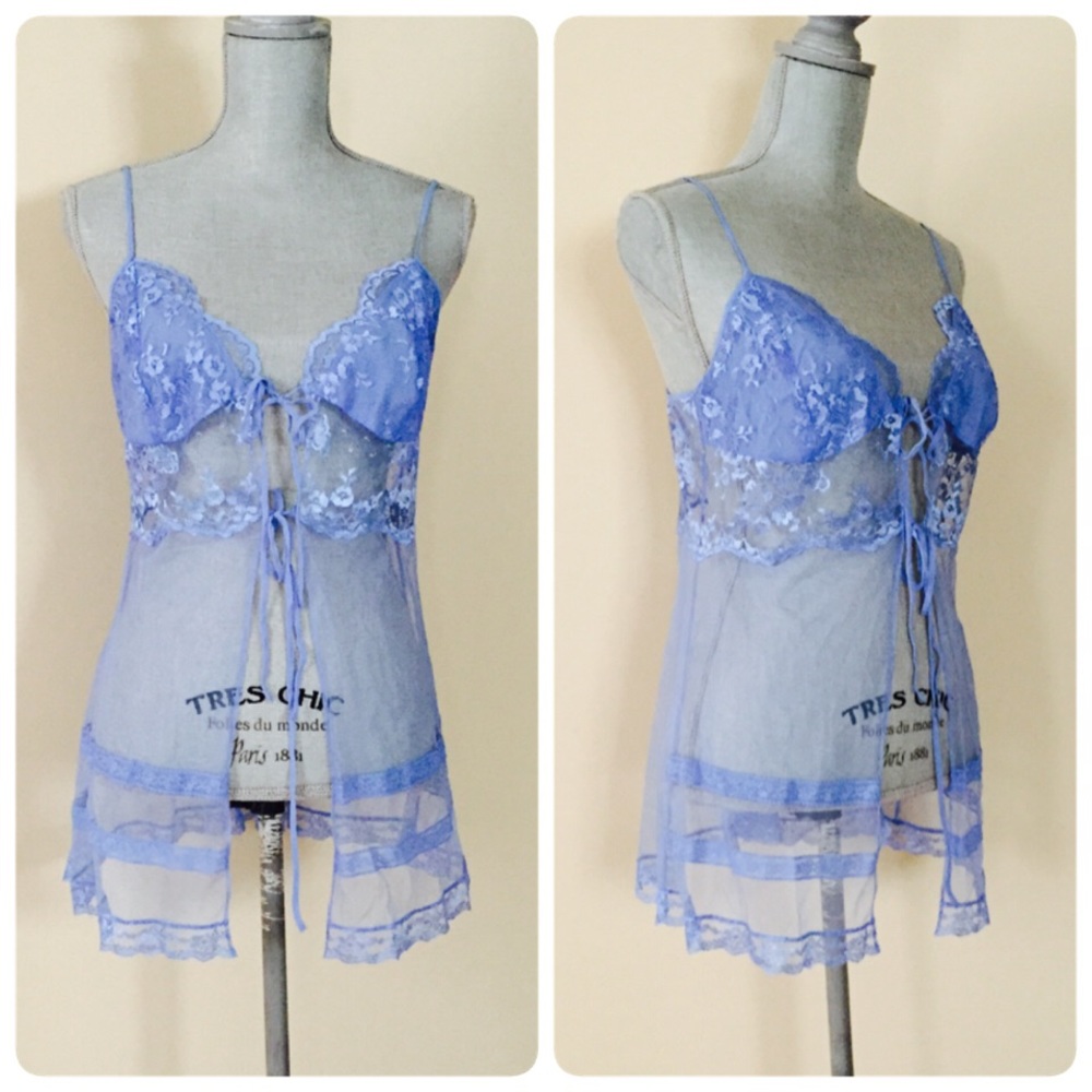 Victoria’s Secret sheer blue nightie, M